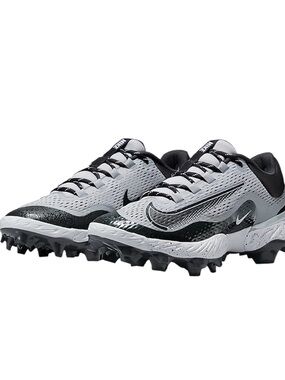 NIKE ALPHA HUARACHE ELITE 4 LOW TOP MENS SIZE 7 BASEBALL ATHLETIC CLEAT GRAY